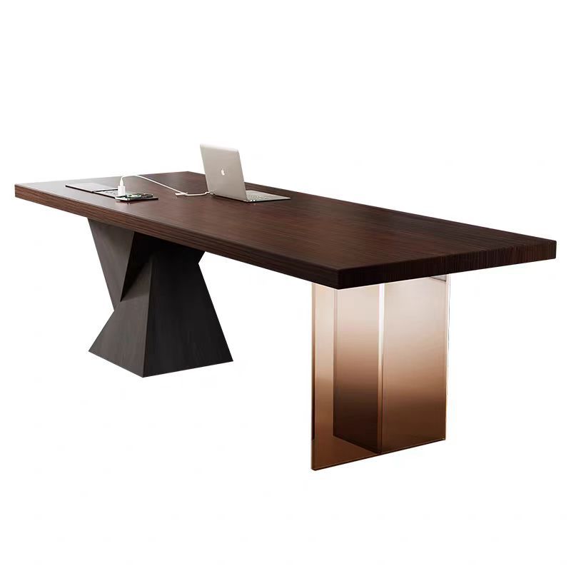 Italian minimalist desk with socket light luxury modern simple home…