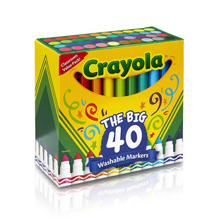 Crayola 40-Color Thick Rod Washable Watercolor Pen 58-7858