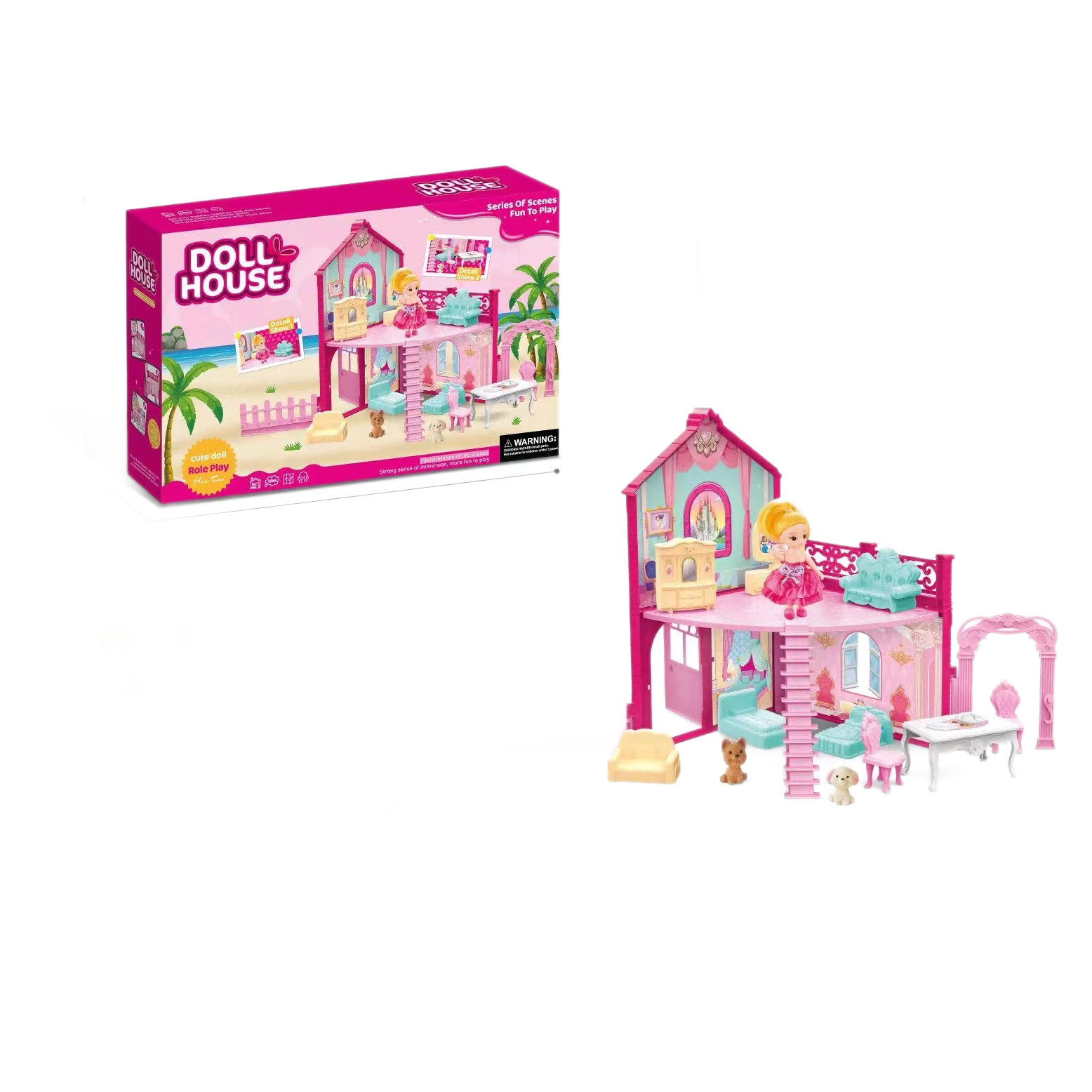 Niñas transfronterizas casa casa ensamblaje casa casa casa infantil cumpleaños nuevos juguetes de princesa plegable casa para niñas