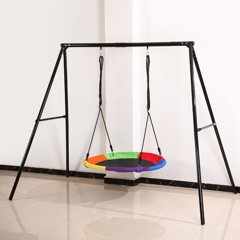 Children's Outdoor Oxford Cloth Seat Swing Rack, Dish-shaped Canvas Bird's Nest Swing, Outdoor Courtyard Leisure Swing