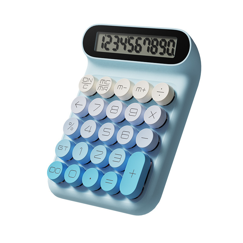 LOCOCK 新緑軸(メカニカルボタン) 電卓 金融 ビジネス オフィス かわいい 学生 JS05|undefined