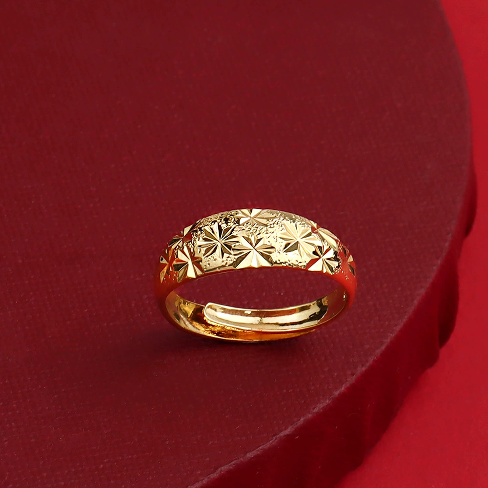 (Cross-border trading), fashionable one size retro golden ring, on index finger, simple and elegant design