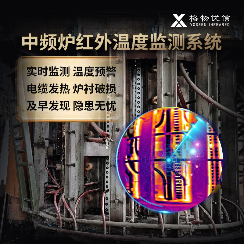 Набор высокотемпературных тепловизоров Yixin Инфракрасная система измерения температуры в печи Средней частоты Металлургия Инфракрасный тепловизор DS-HG