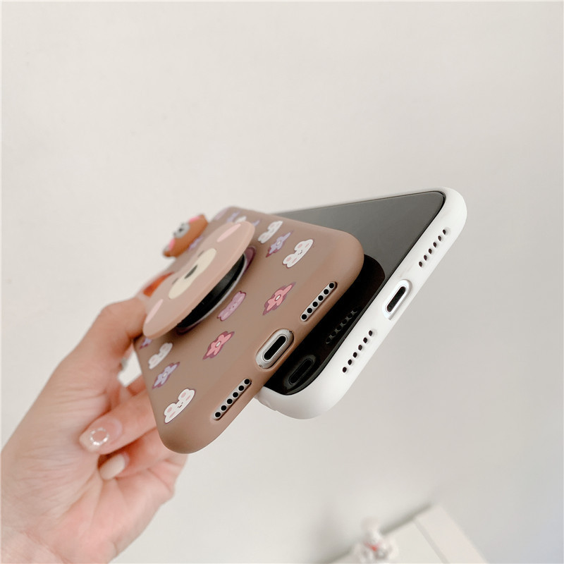 Cute Cartoon Bear & Rabbit Protective Phone Case For Apple Iphone_voghion.com