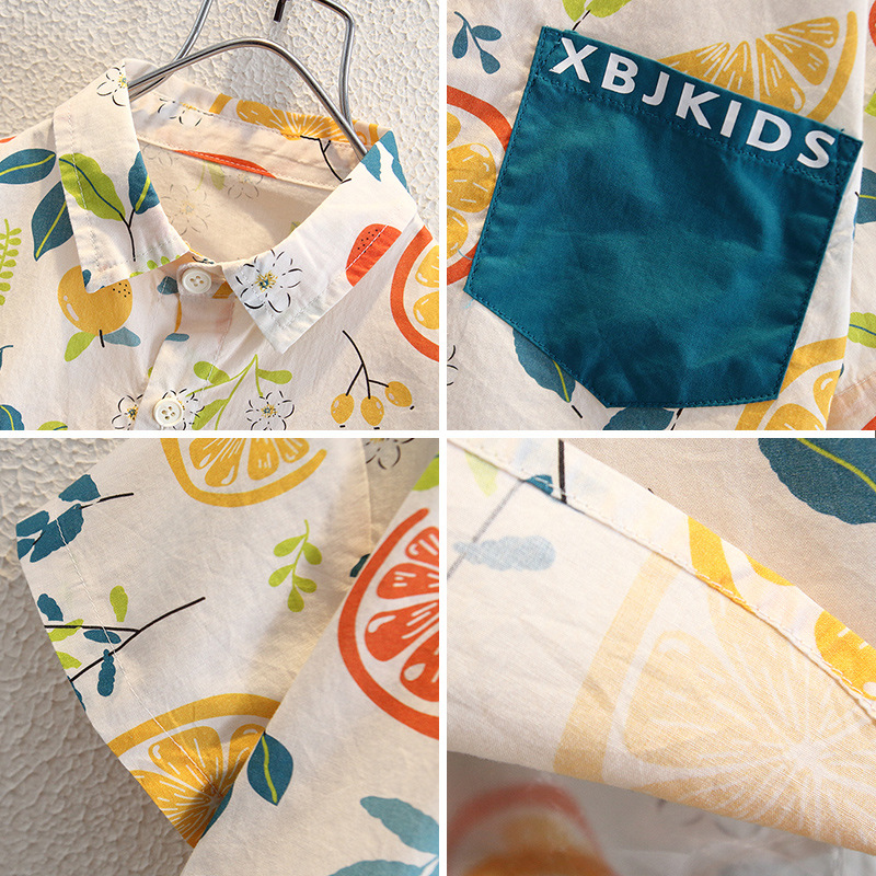 8023 ropa para niños camisa de manga corta de verano para niños 2024 nuevos tops para niños bebé camisa de moda de verano para niños