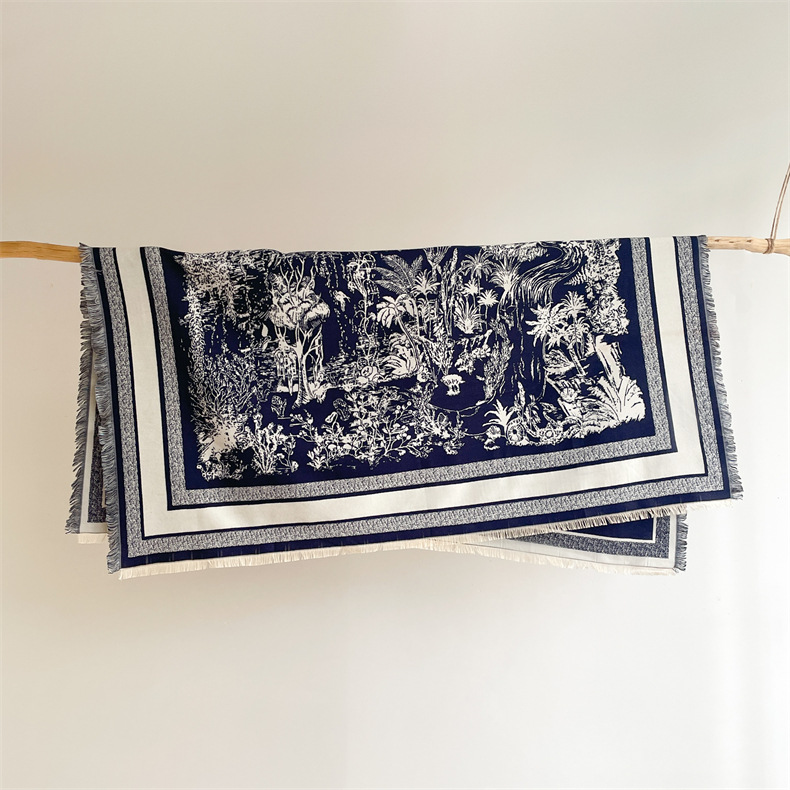 Écharpe en cachemire d'imitation chaude d'hiver avec pompons, écharpe carrée douce, confortable, épaisse et de grande taille, châle_voghion.com