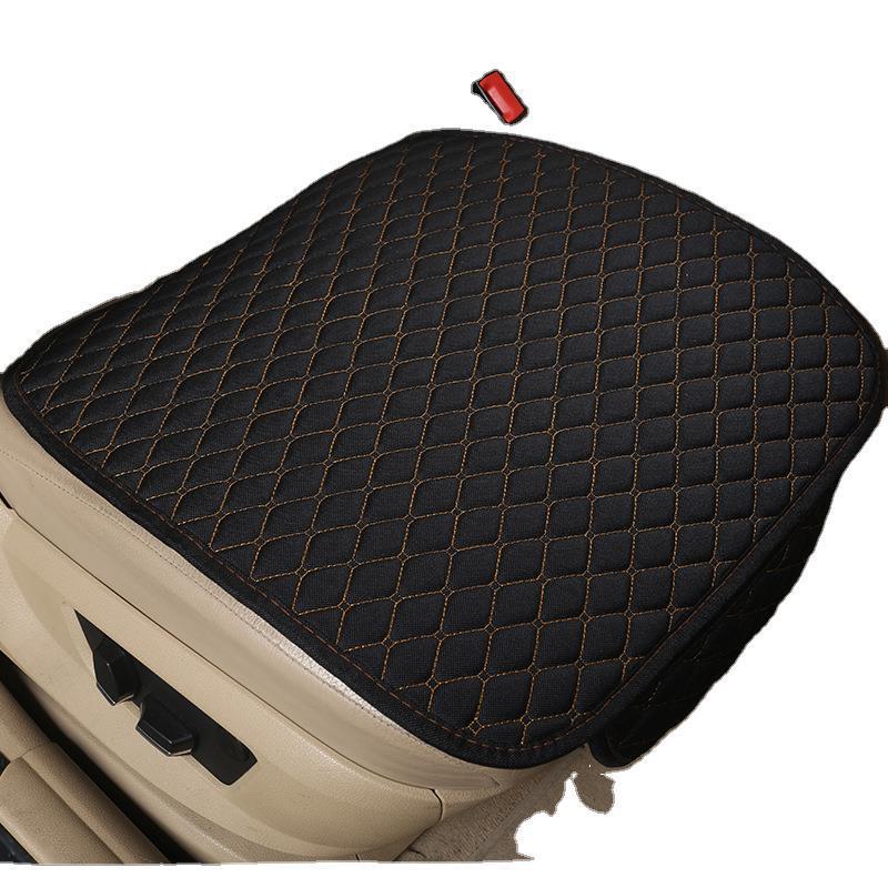 Cojín de asiento de coche de tela de lino pequeño cojín de asiento de coche de tres piezas cojín de asiento de coche universal transpirable verano coche cojín fresco