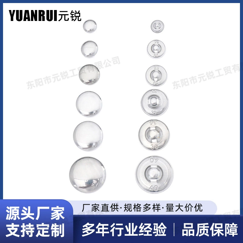 Алюминиевая поверхность круглого дна пуговицы аксессуары для одежды ремесла пуговицы материал мульти-спецификации металлическая пряжка сумка для фабрики оптом