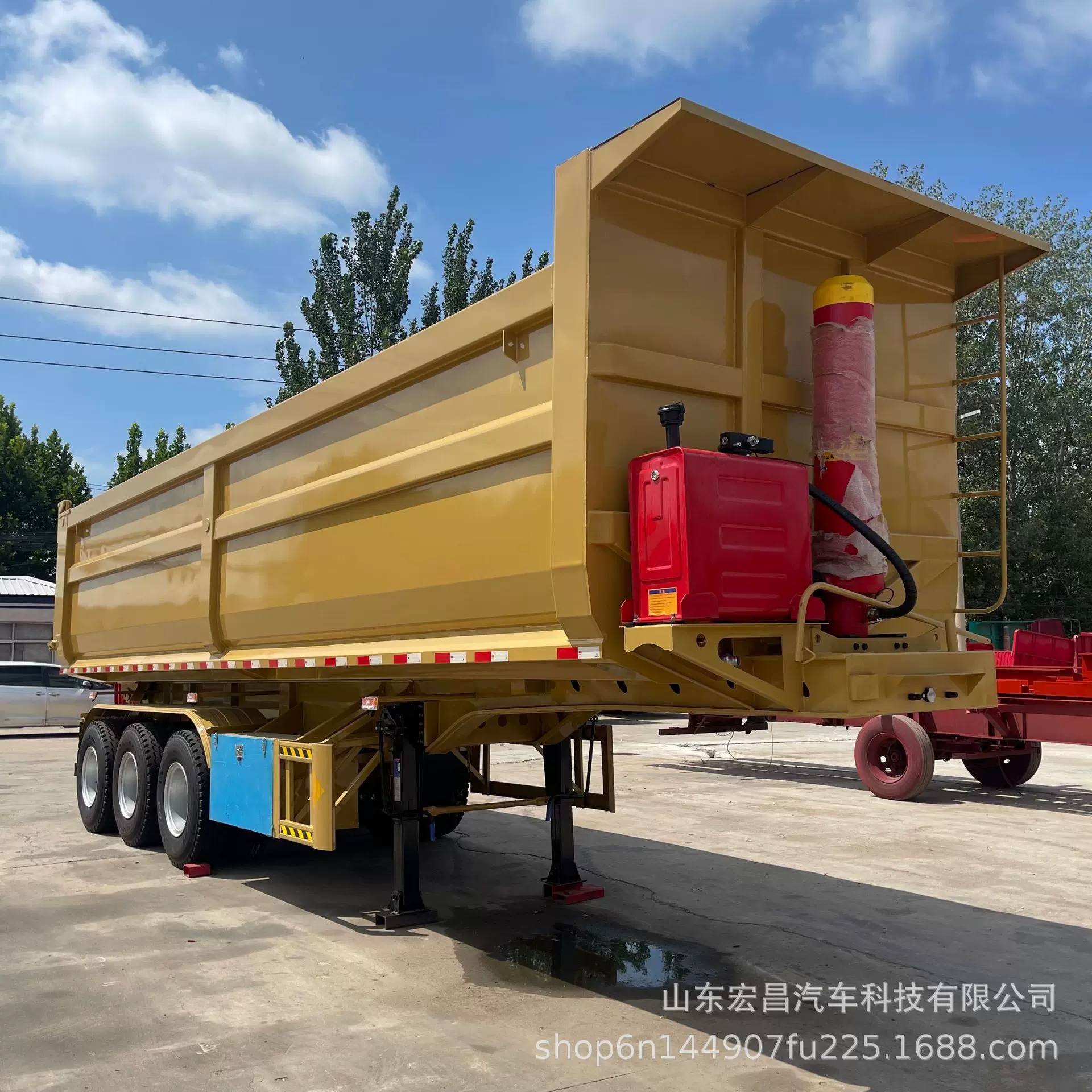 境外销售重型后翻自卸半挂车前置顶工厂定制供应非洲拖车货车卡车