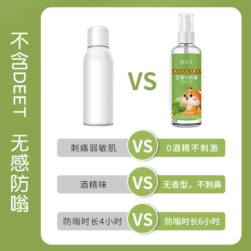 Factory direct sales mugwort sting liquid summer household anti-bite spray mugwort toilet water wholesale