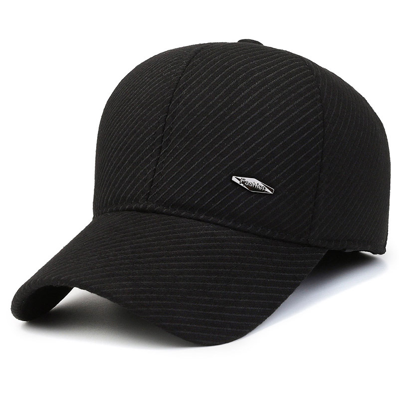 Men's Winter Baseball Cap With Plush Lining And Ear Protection_voghion.com