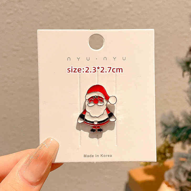 Broches de dibujos animados de Navidad adorable Papá Noel pequeño regalo pin accesorios insignia insignia ropa accesorios decoración