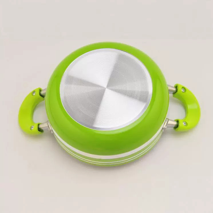 Suministro directo de fábrica de 10 piezas olla de sopa estilo novela verde menos humo variedad de color