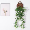 Simulation rattan gold bell willow wall hanging decoration rose fake flower rattan strip living room wall hanging wall plastic green plant