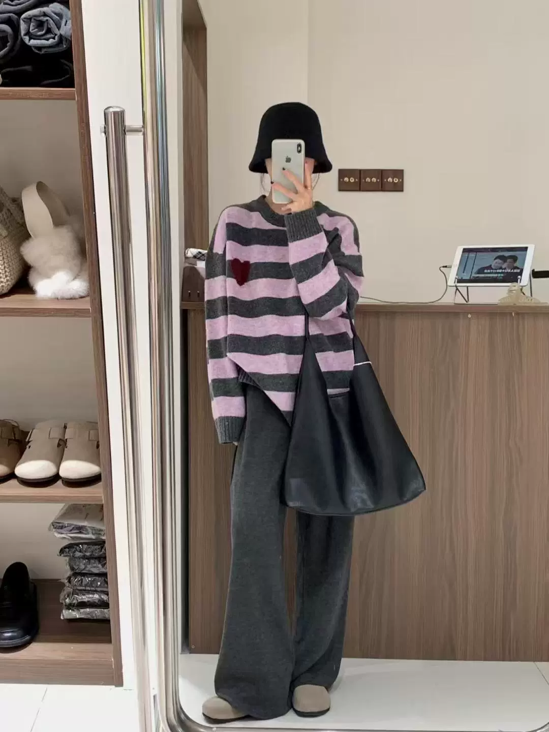 Thermal underwear, long down jacket, sweater, mid-length