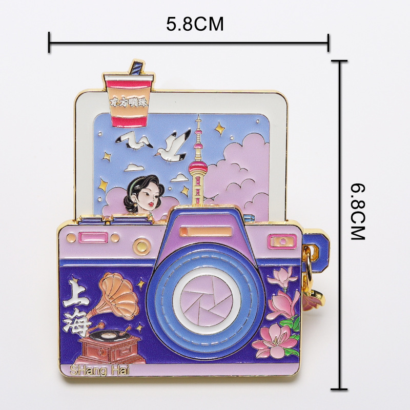 相机金属冰箱贴全国热门城市打卡旅游景点纪念品工艺品文创伴手礼|undefined