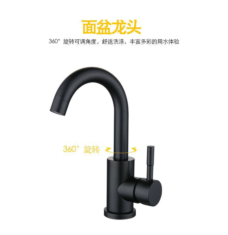 Wholesale of 304 cold and hot washbasins, faucets, bathroom washbasins, washbasins and faucets with two inlets and one outlet Application Scenario