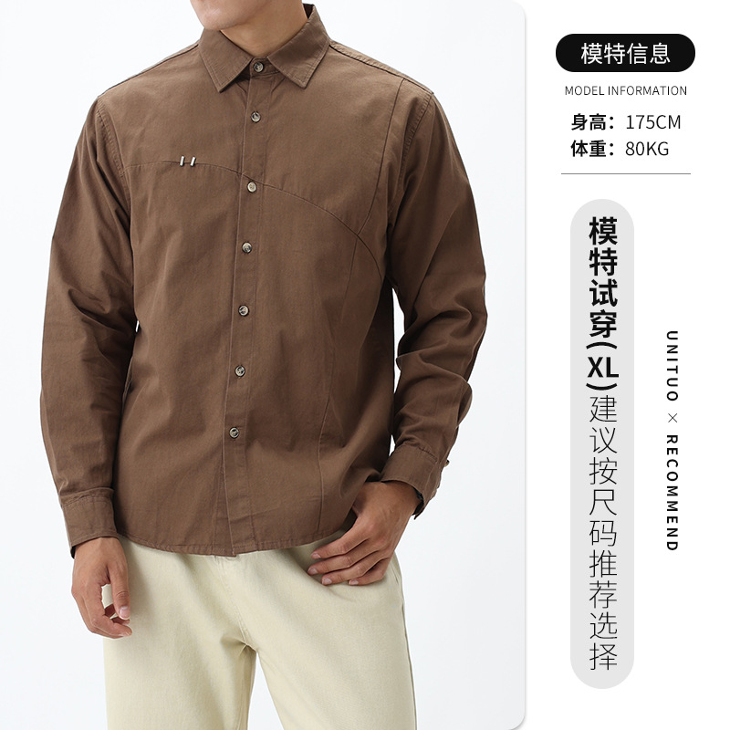 Camisas de algodón para hombres, camisas de algodón para hombres, mangas largas, casuales, versátiles, camisas de algodón para hombres, camisas de algodón para hombres