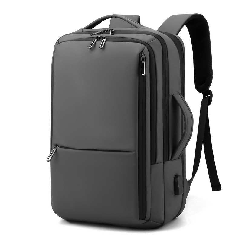 Business Gift Dual-Shoulder Large Capacity Expandable Dual-Shoulder Laptop Backpack Manufacturer Leather-Film Dual-Shoulder Bag with Hand Grip