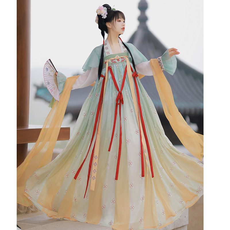 原创设计宝石之国汉元素汉服女中国风半臂齐胸襦裙披帛四件套8283|undefined