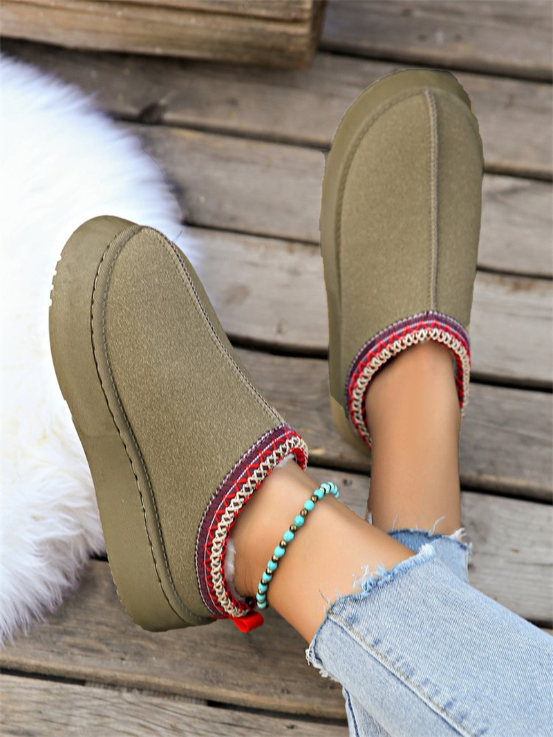 Comfortable Cotton Slippers For Women Warm Winter Half Slippers_voghion.com