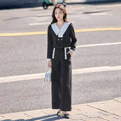韩系气质复古马甲套装女2025春秋新款设计感洋气时髦阔腿裤三件套