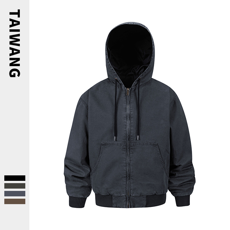 Thai King Men's Wear | 2025 American Streetwear Heavy-Duty Jacket, Spring/Autumn New Style, Hooded Top, Loose-fitting Outerwear for Men