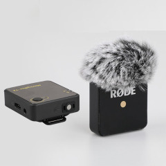 Suitable for Rode/ DJI/ Mammoth Microphone Fluffy Cover Live Recording Anti-Spill Cover Noise Reduction Microphone Cover