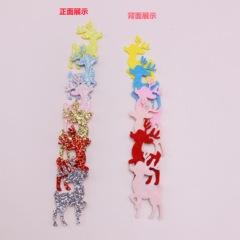 DIY accesorios de la joyería Glitter ciervos de Navidad con arco hecho a mano accesorios para el cabello para niños caja de regalo materiales decorativos