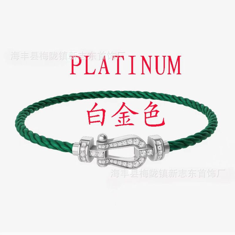 中号马蹄扣费雷德红绳手链情侣款男女本命年转运精工钢丝DIY手绳|undefined