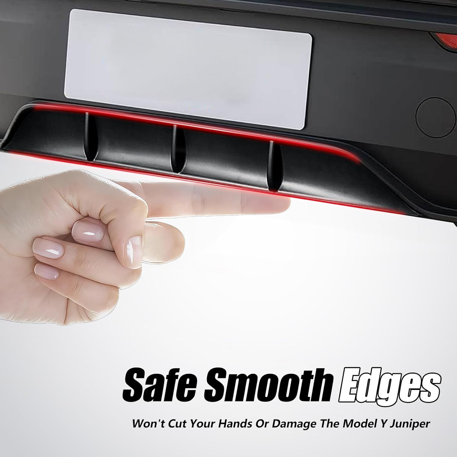 Suitable for Tesla Model 25 updated Y rear spoiler, new Model Y rear lip surround, rear bumper air knife decoration