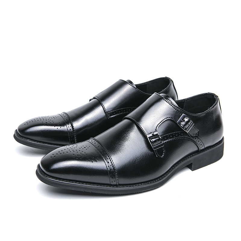 Zapatos de hombre transfronterizos más tamaño nuevos zapatos de cuero casuales moda zapatos de vestir de negocios para hombres tendencia zapatos de cuero tallados Bullock image 6