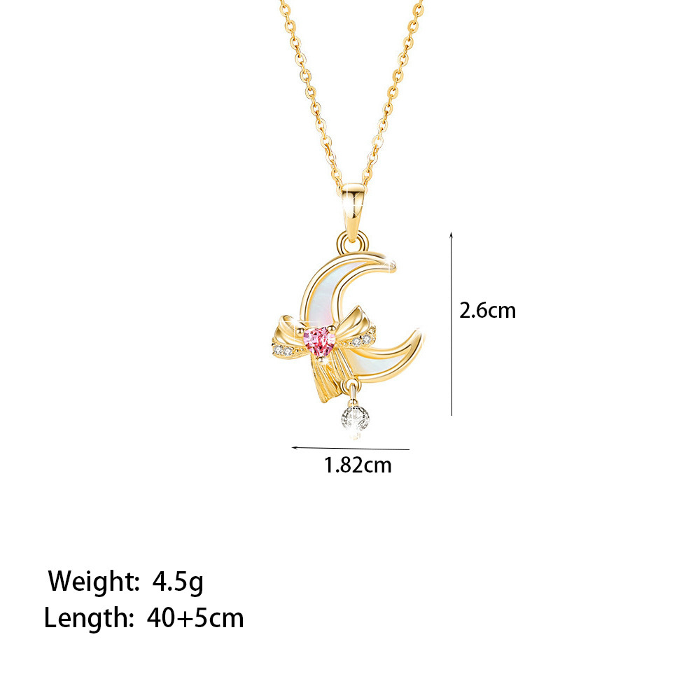 2g Weight PVD Coated Gold Plating Process 18K Real Gold Plated Plating Material Copper Pendant Material Pendant Necklace Classification 304 Stainless Steel Chain Material 1 Piece Quantity Holiday, Daily Occasion 304 Stainless Steel, Copper Material Heart Shape, Flower, Bow Knot Pattern Women's Gender Elegant, Streetwear Style Plating Craft Titanium Steel Copper Plating Heart Shape Flower Bow Knot Pendant Necklace 15