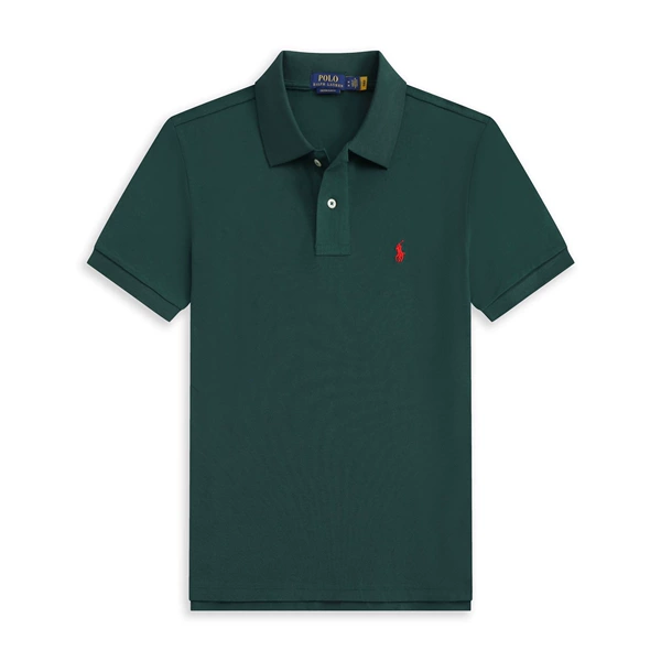 Dark green red label