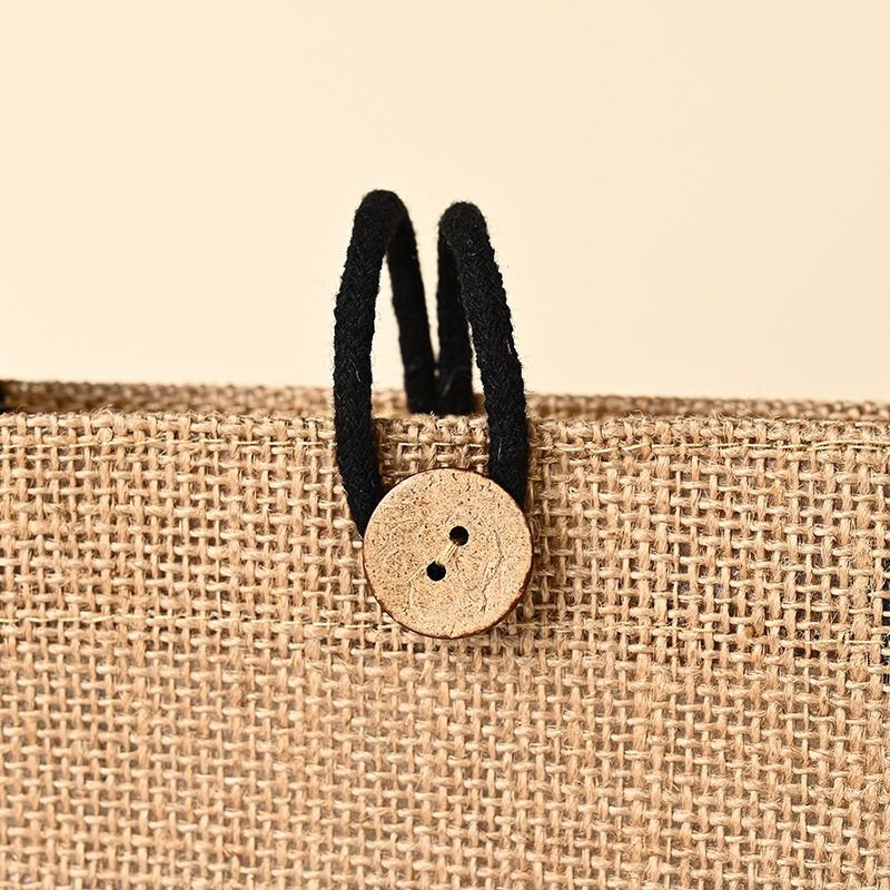 Bolsa de arpillera en stock bolsa de arpillera de lona con costuras bolsa de arpillera portátil tridimensional bolsa de arpillera laminado de gran capacidad personalizada