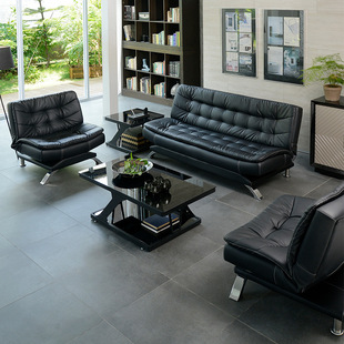 Office Sofa Bed Simple Modern Three-Person Folding Business Office Reception Room Reception Coffee Table Combination Set
