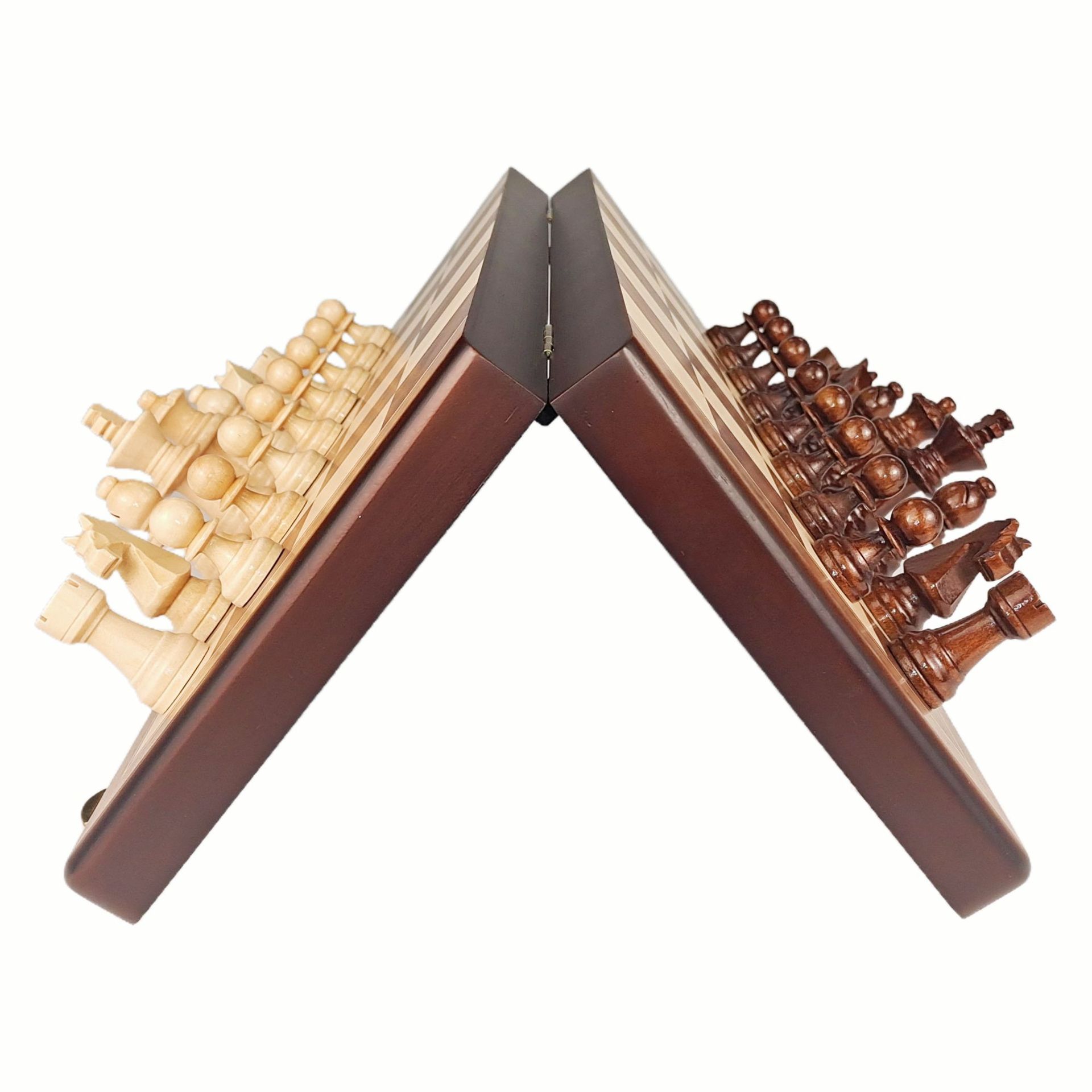 Juego de ajedrez de alta gama, juego de estudiantes para niños y adultos, tablero de madera plegable magnético, ajedrez de madera