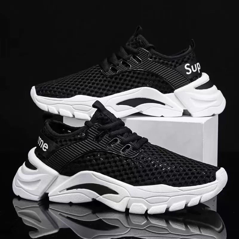 2024 обувь мужская дышащая сетчатая обувь мужская спортивная повседневная обувь на толстой подошве