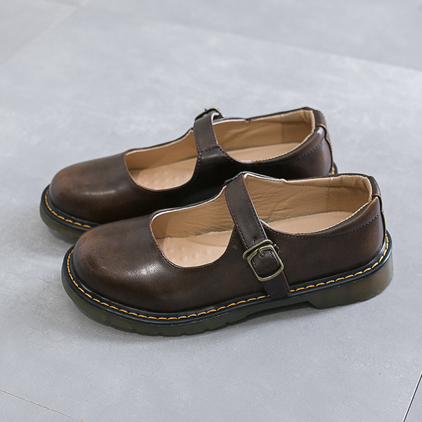 Fashionable Japanese retro shoes low-cut flat