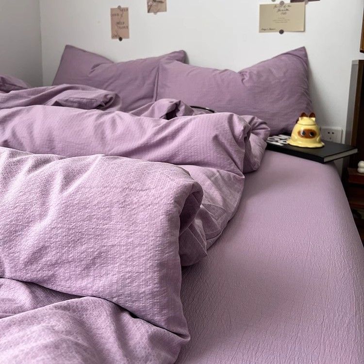 Ultra-soft Double Layer Gauze Bed Sheet Set For Student Dormitory_voghion.com