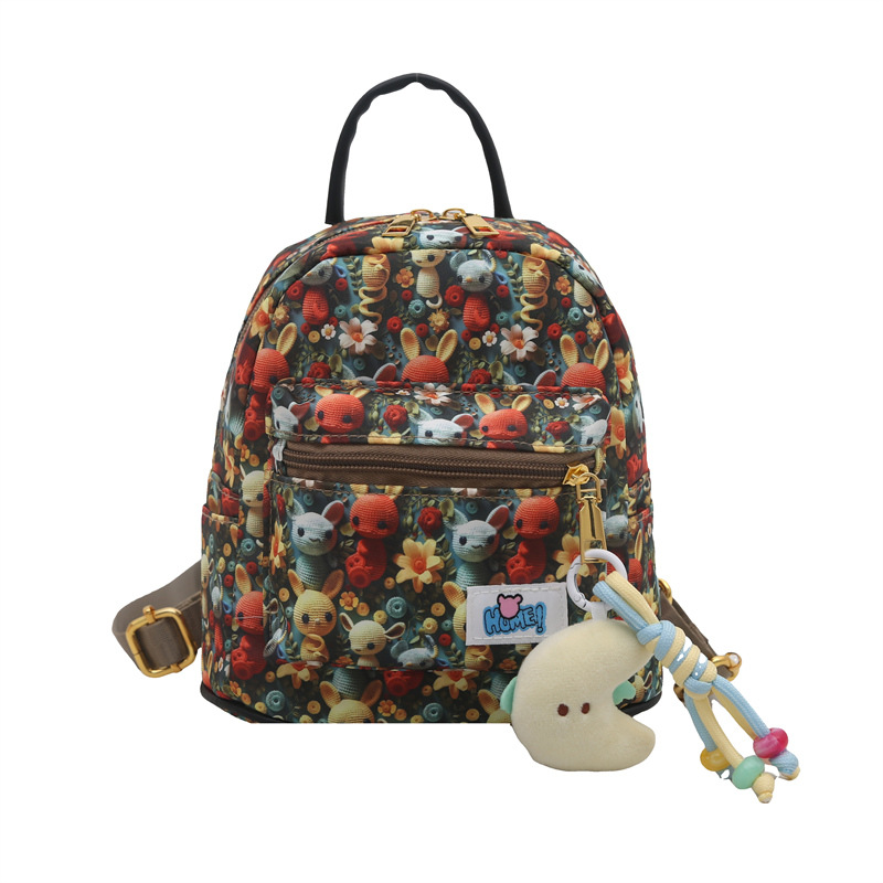 Nueva mochila linda de dibujos animados estilo coreano moda con estampado de moda bolso de mujer 2025 bolso de mujer de viaje ligero