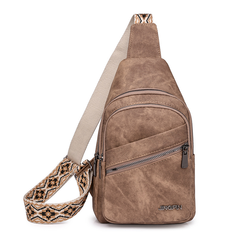 Bolso de pecho de mujer de cuero suave de la pu de alta gama para mujer de la nueva tendencia de las señoras, bolso de pecho coreano de color sólido de la moda simple