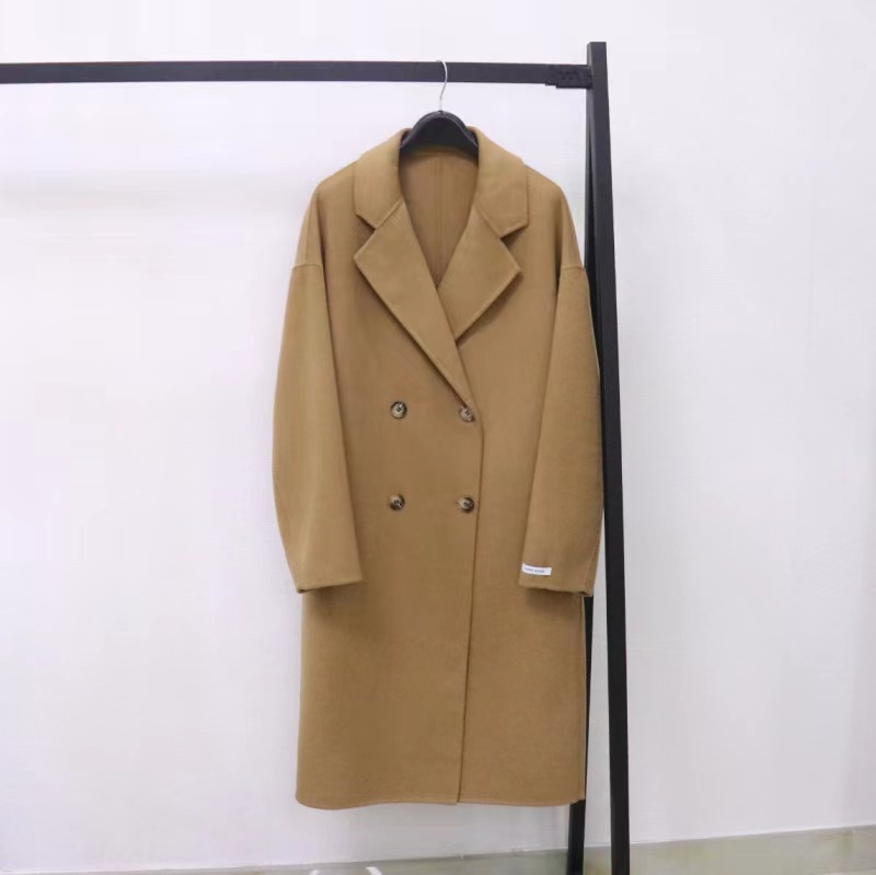 Abbigliamento donna 100% cashmere double face cappotto invernale classico colletto abito retrò cappotto doppiopetto ampio_voghion.com