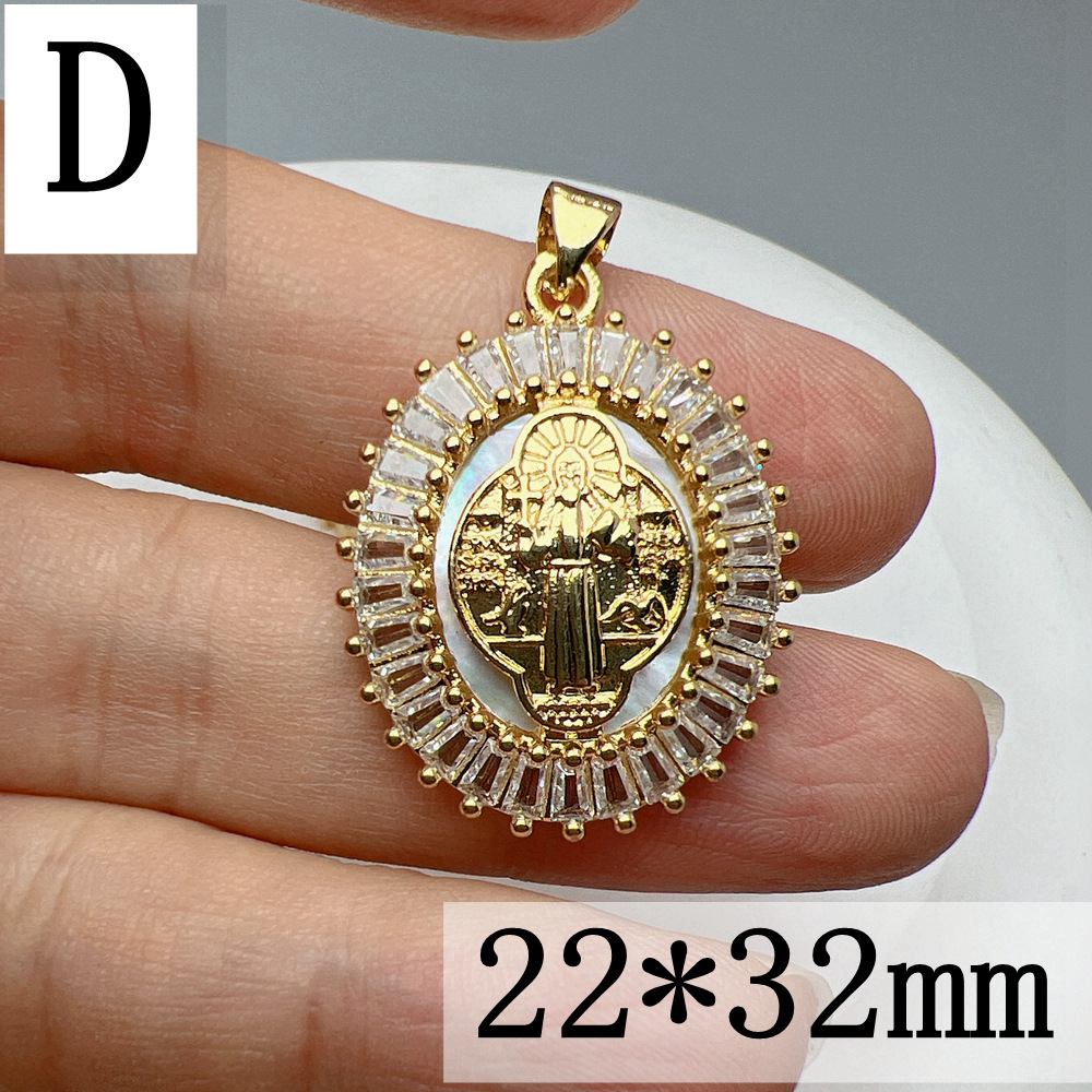 Human Pattern 1 Piece Copper Shell Zircon Human Pendant