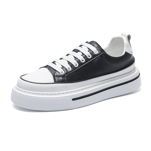 Mens Leather Skate Shoes Autumn New Youth Fashion Trend European Version Sliding Leisure Flat Shoes Wenzhou Shoes Dropshipping