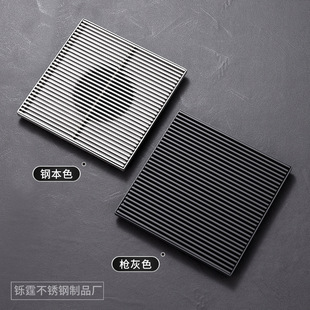 304 Stainless Steel Floor Drain Bathroom Large Displacement Thickeneded Anti-Blocking Floor Drain Sewer Deodorizer Engineering Model Wholesale