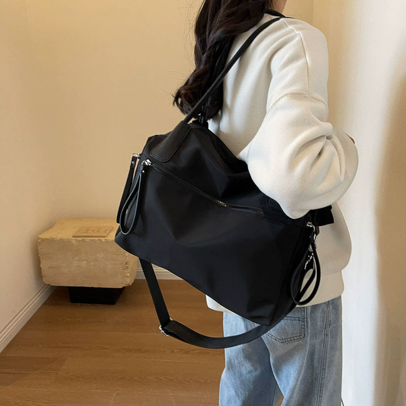 Nylon shoulder bag, handheld capacious underarm bag, one-shoulder bag