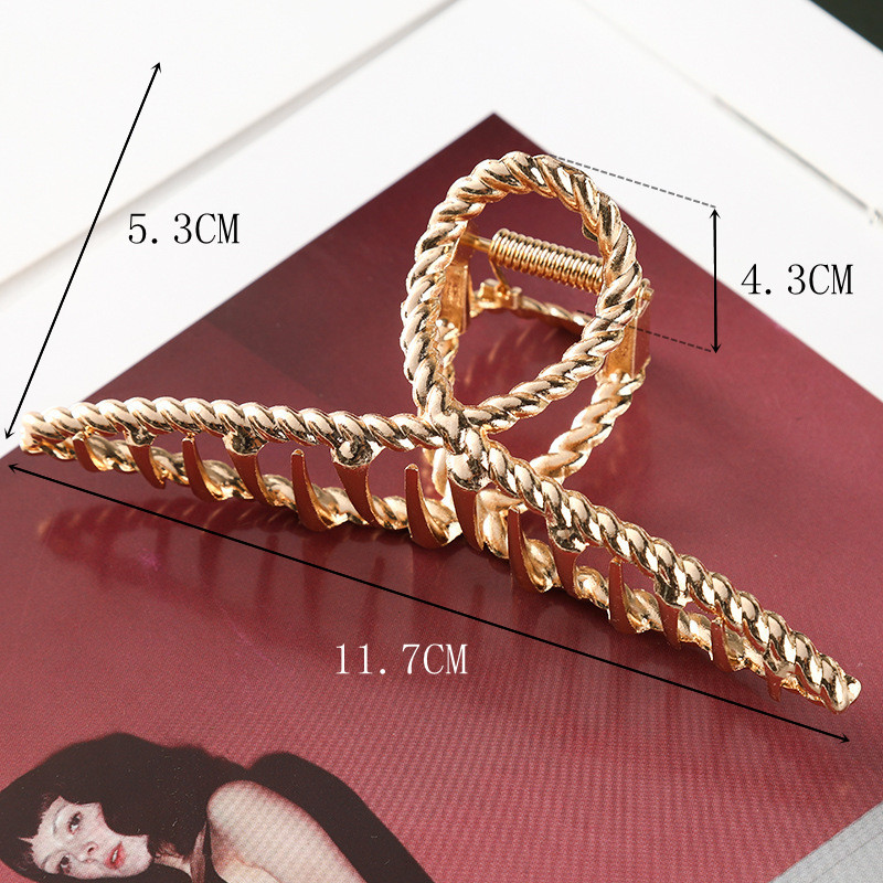 Fashion Heart Shape Metal Plating Hair Claws 1 Piece display picture 9