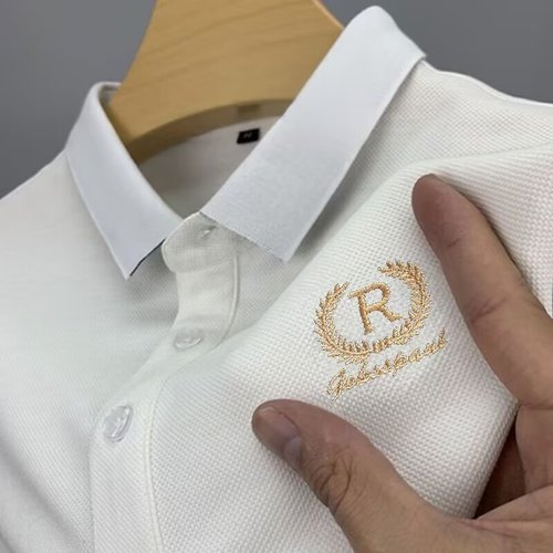 Men's short-sleeved T-shirt, high-end polo shirt, trendy men's summer new style, Korean version, slim lapel top, foreign trade dropshipping