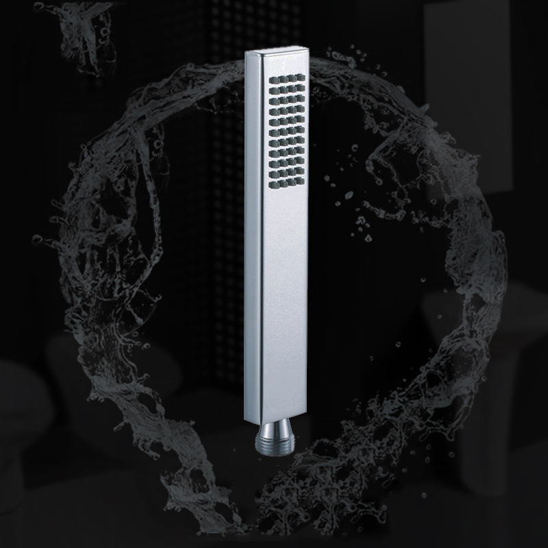 厂家批发全铜增压单功能手持花洒酒店简约方形浴室热水器淋浴喷头|ms